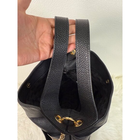 MICHAEL Kors Satchel Bag Black Leather Jamesport Two Way Adjustable Strap hobos - Picture 4 of 16